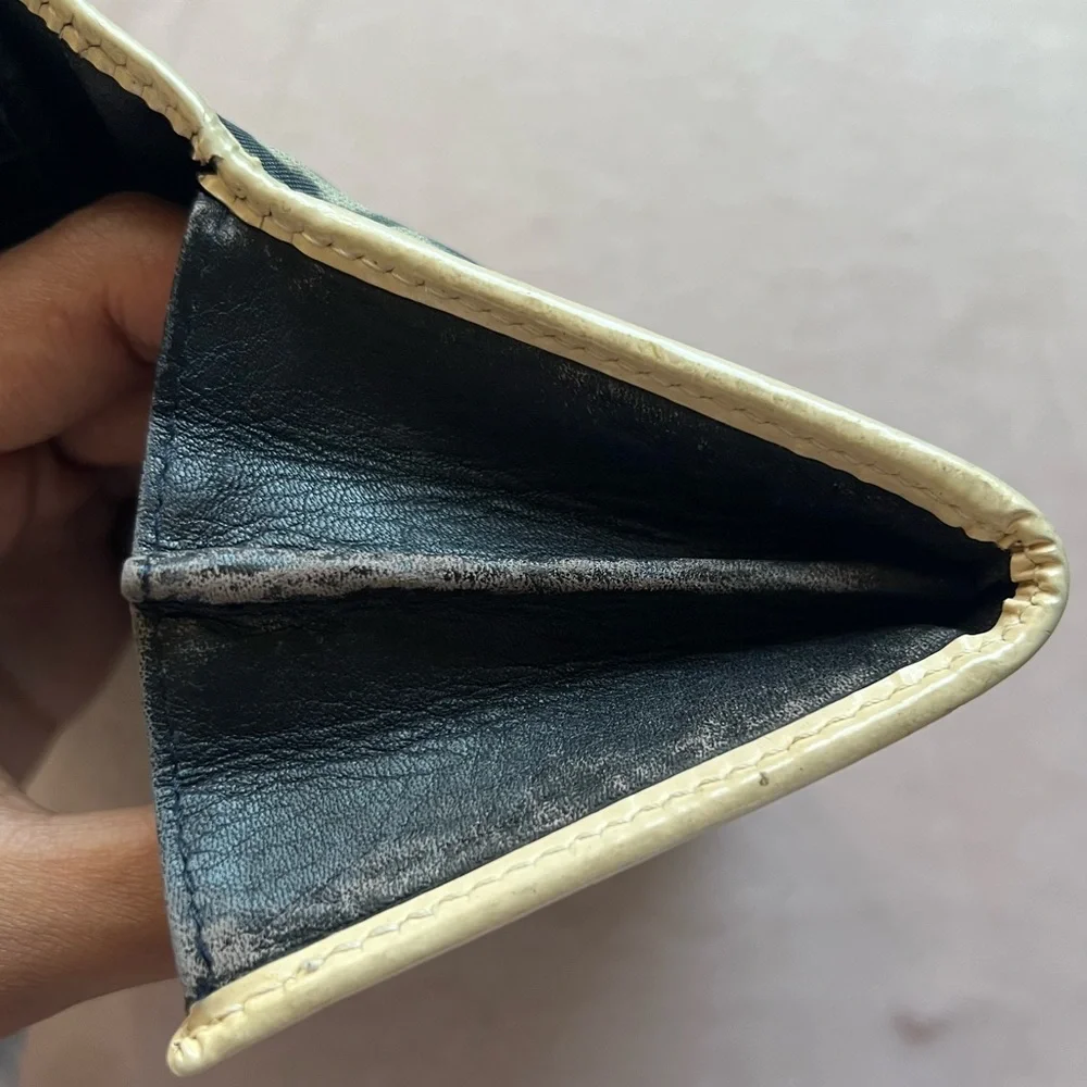Authentic Dior Blue and Cream Wallet